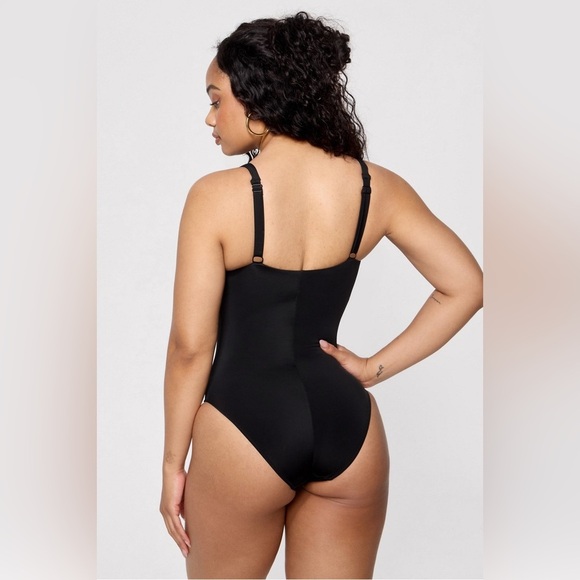 Fabletics Shaping Swim Demi Black One Piece swimsuit Sz XL - Picture 2 of 9